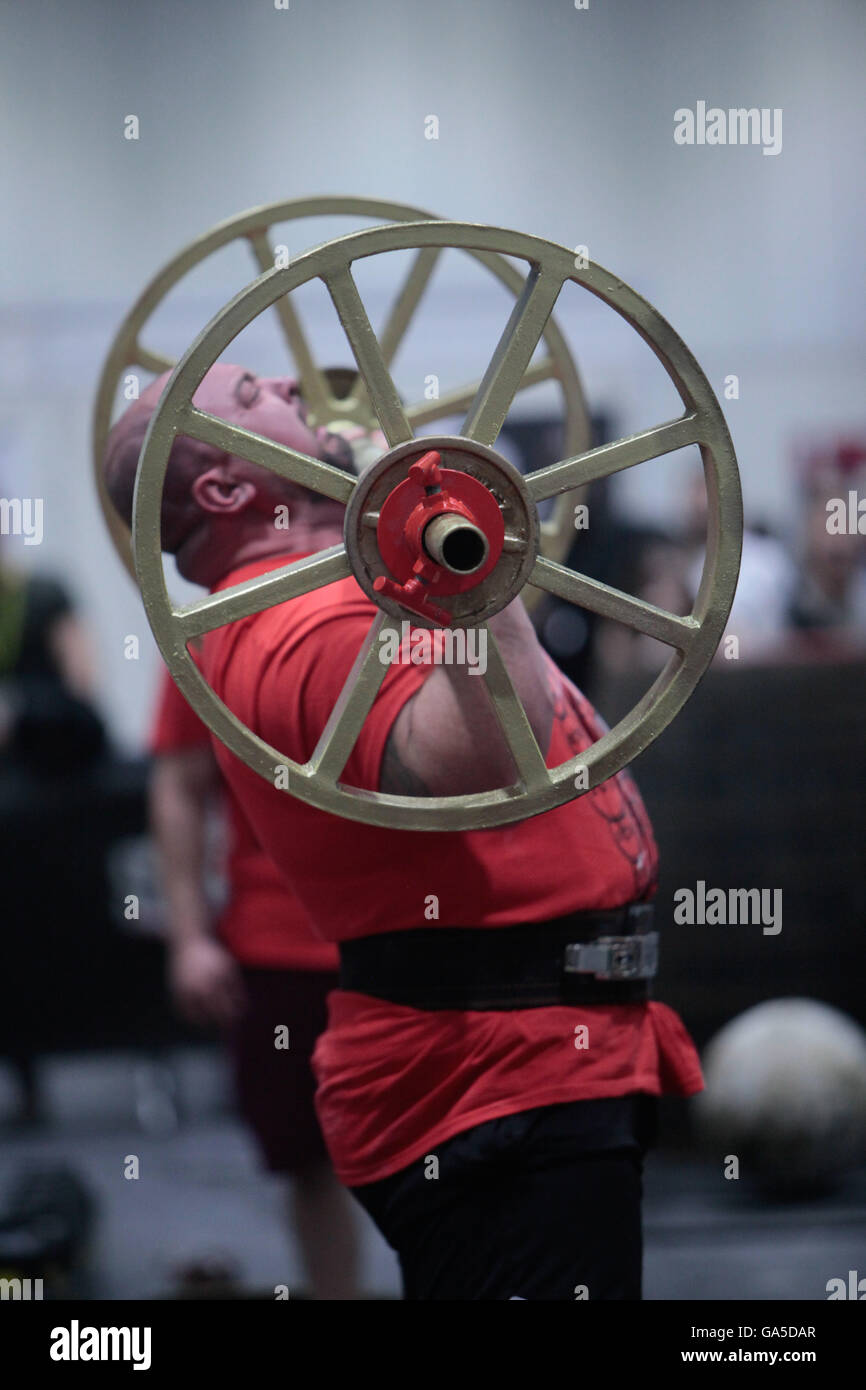 London, UK. 3rd July, 2016. The British strongest man competition