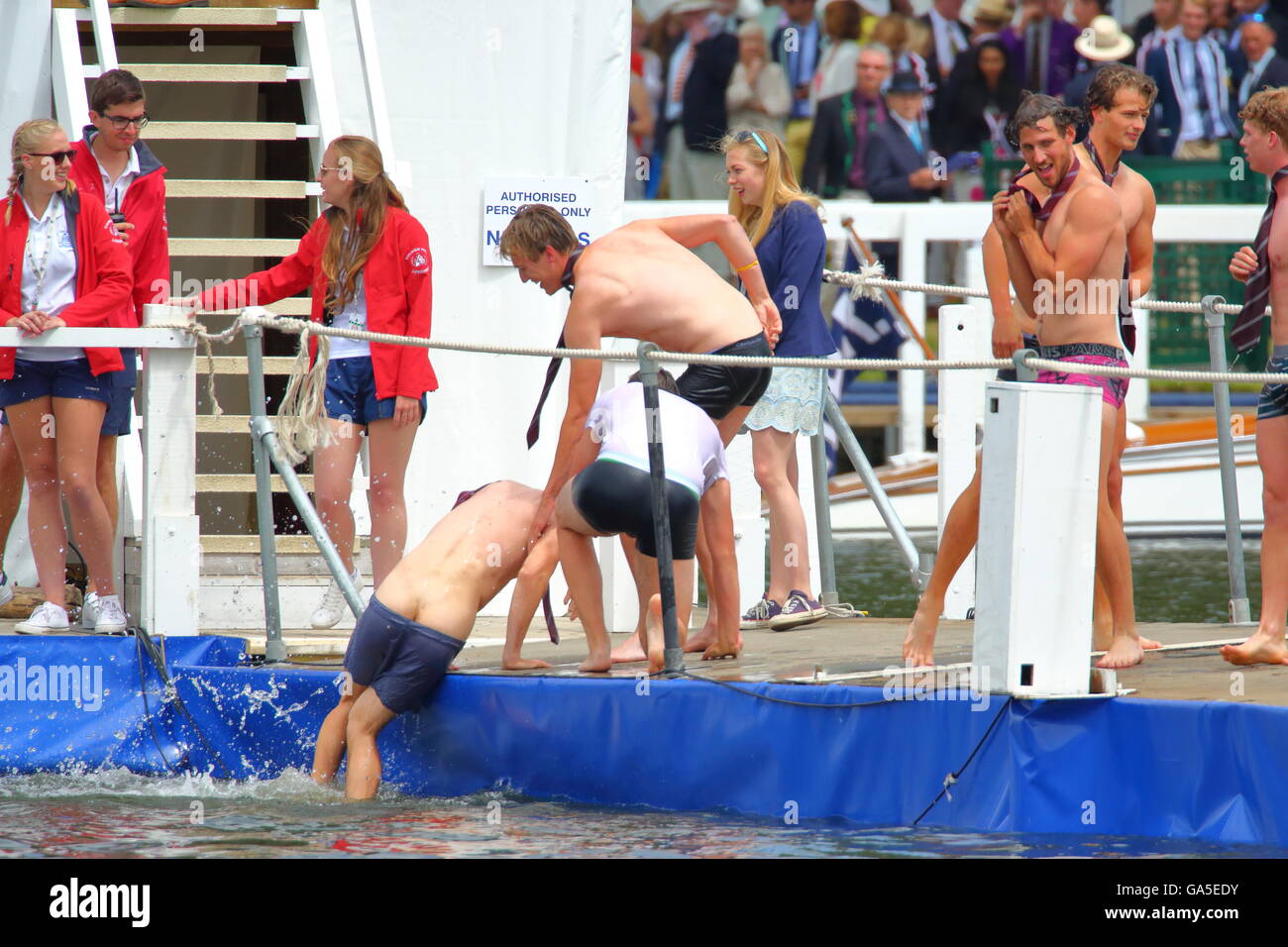 Rowers from all over the world came to the annual Henley Royal Regatta 2016. Stock Photo