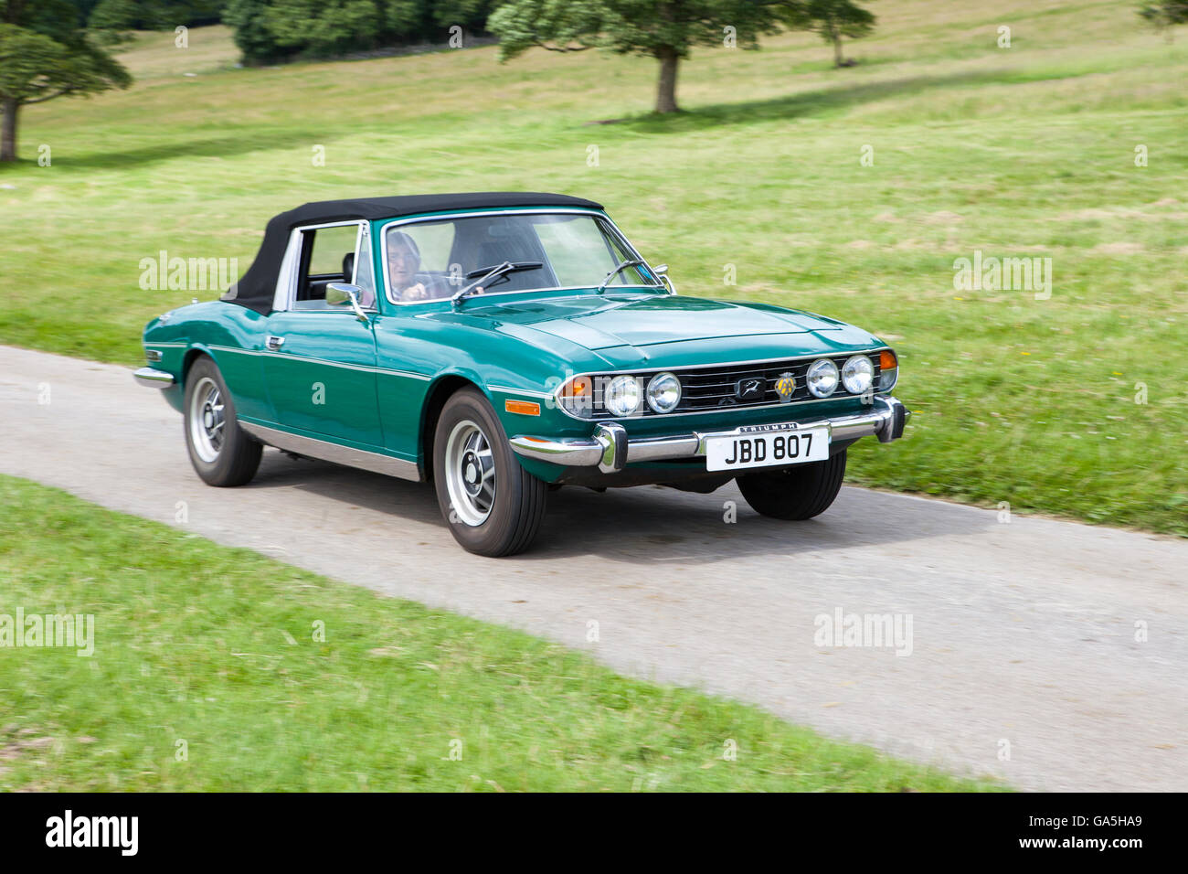 1973 Triumph stag auto Leighton Hall Classic Car Rally, Carnforth, Lancashire, UK. 3rd July