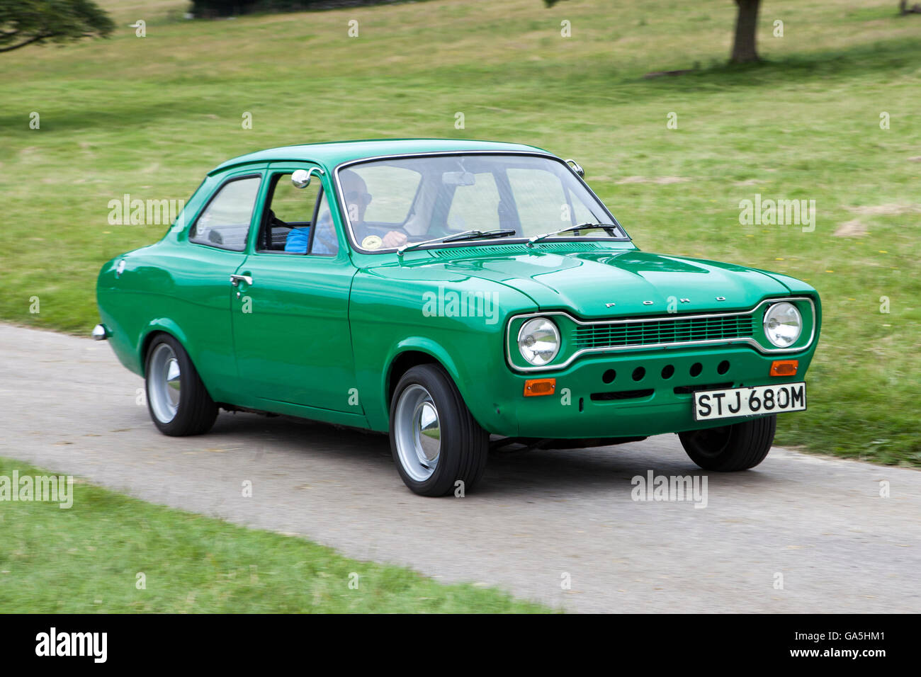 1987 green Ford Capri at Leighton Hall Classic Car Rally, Carnforth,  Lancashire, UK. 3rd July, 2016. The annual classic car rally takes place at  the magnificent Leighton Hall in Carnforth in Lancashire.