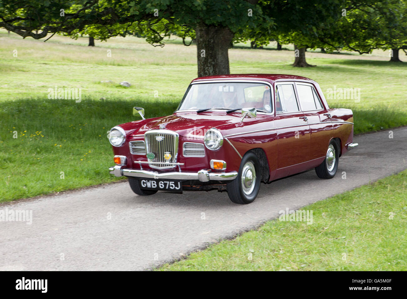 1970 70s Red Wolseley 16/60 at Leighton Hall Classic Car Rally