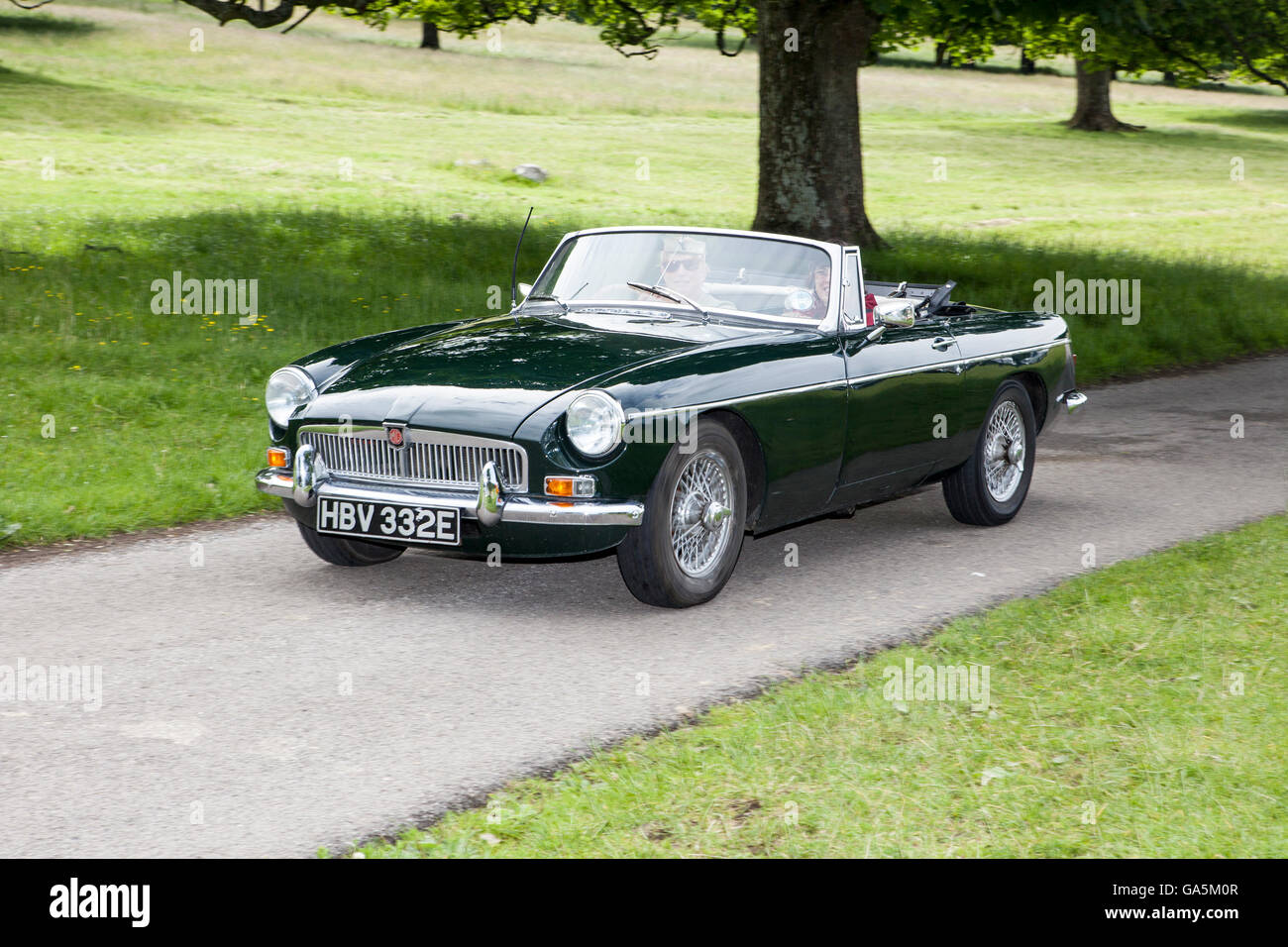 1968 MG roadster at Leighton Hall Classic Car Rally, Carnforth, Lancashire, UK. 3rd July, 2016