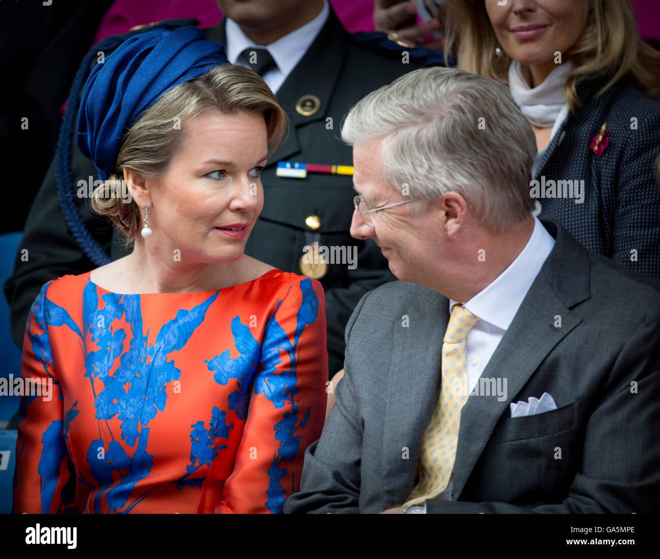 Tongeren, Belgium. 3rd July, 2016. King Philippe, Queen Mathilde and ...