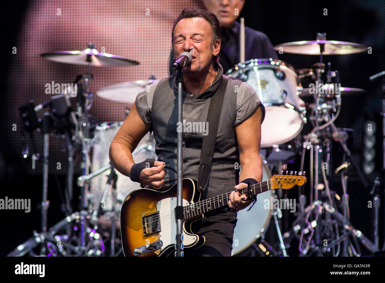 Milan Italy. 03th July 2016. The American rock legend Bruce Springsteen