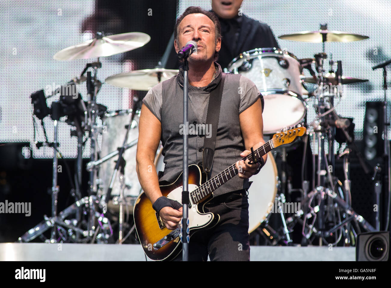 Milan Italy. 03th July 2016. The American rock legend Bruce Springsteen