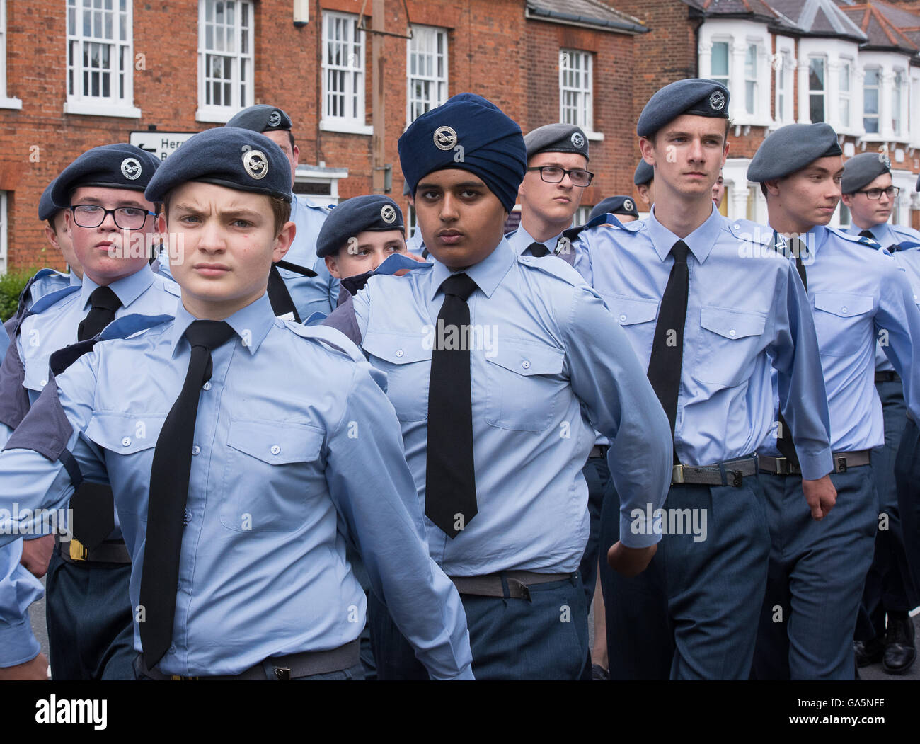 Brentwood Essex, 3rd July 2016, Airr Training Corps cadets of the Essex ...