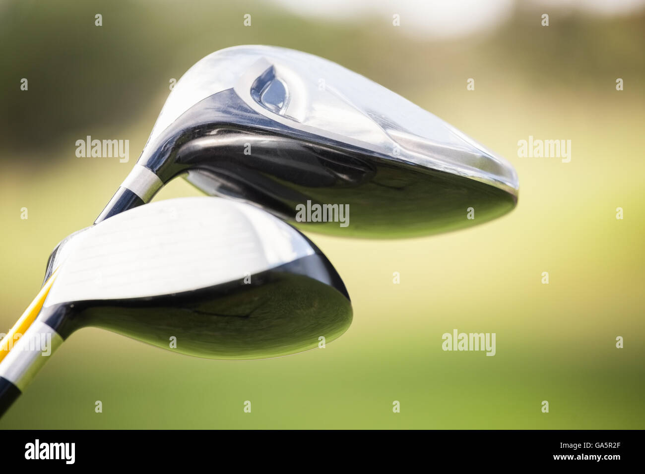 Focus on foreground of golf club Stock Photo