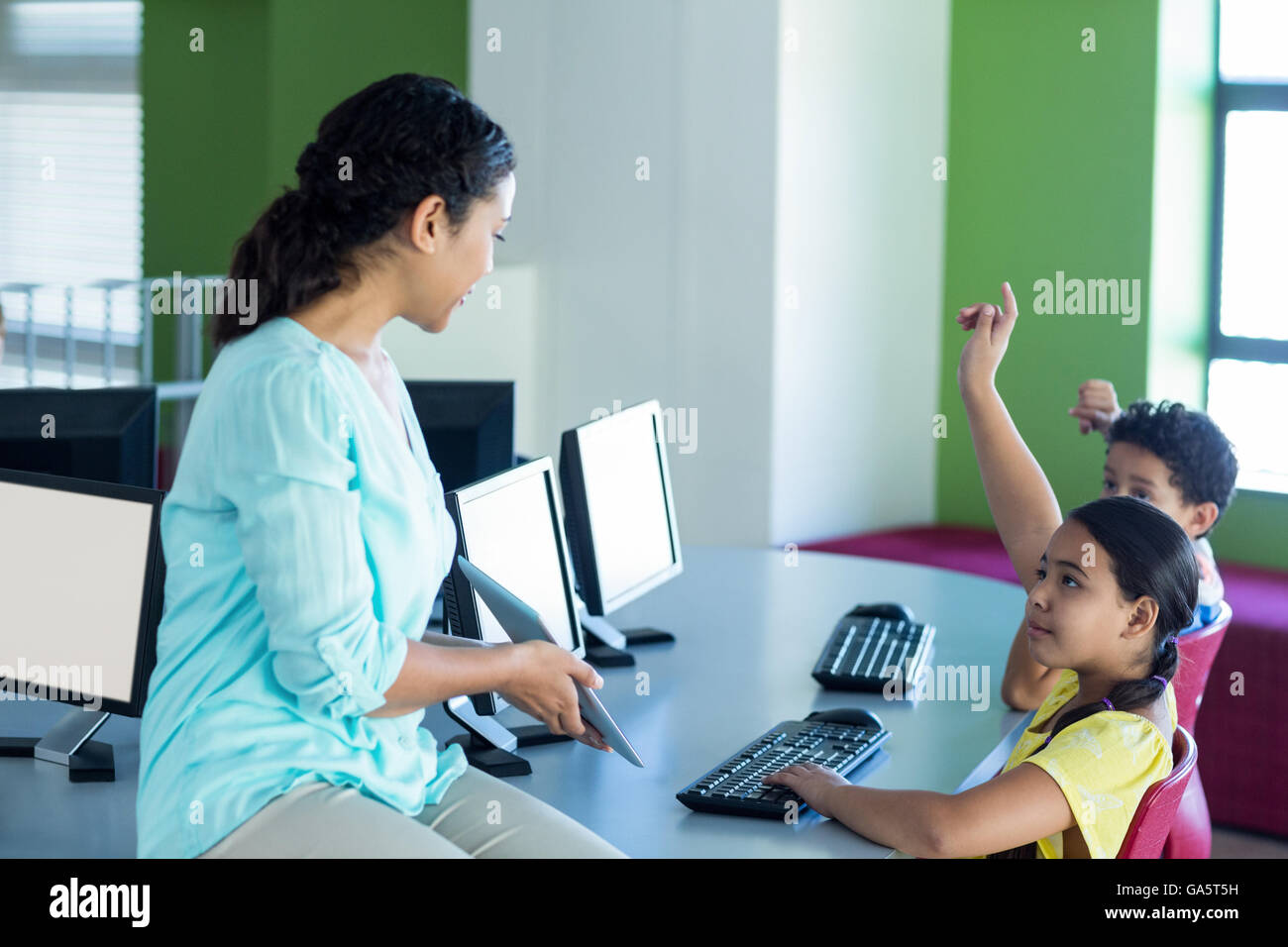 Children copy teacher hi-res stock photography and images - Alamy