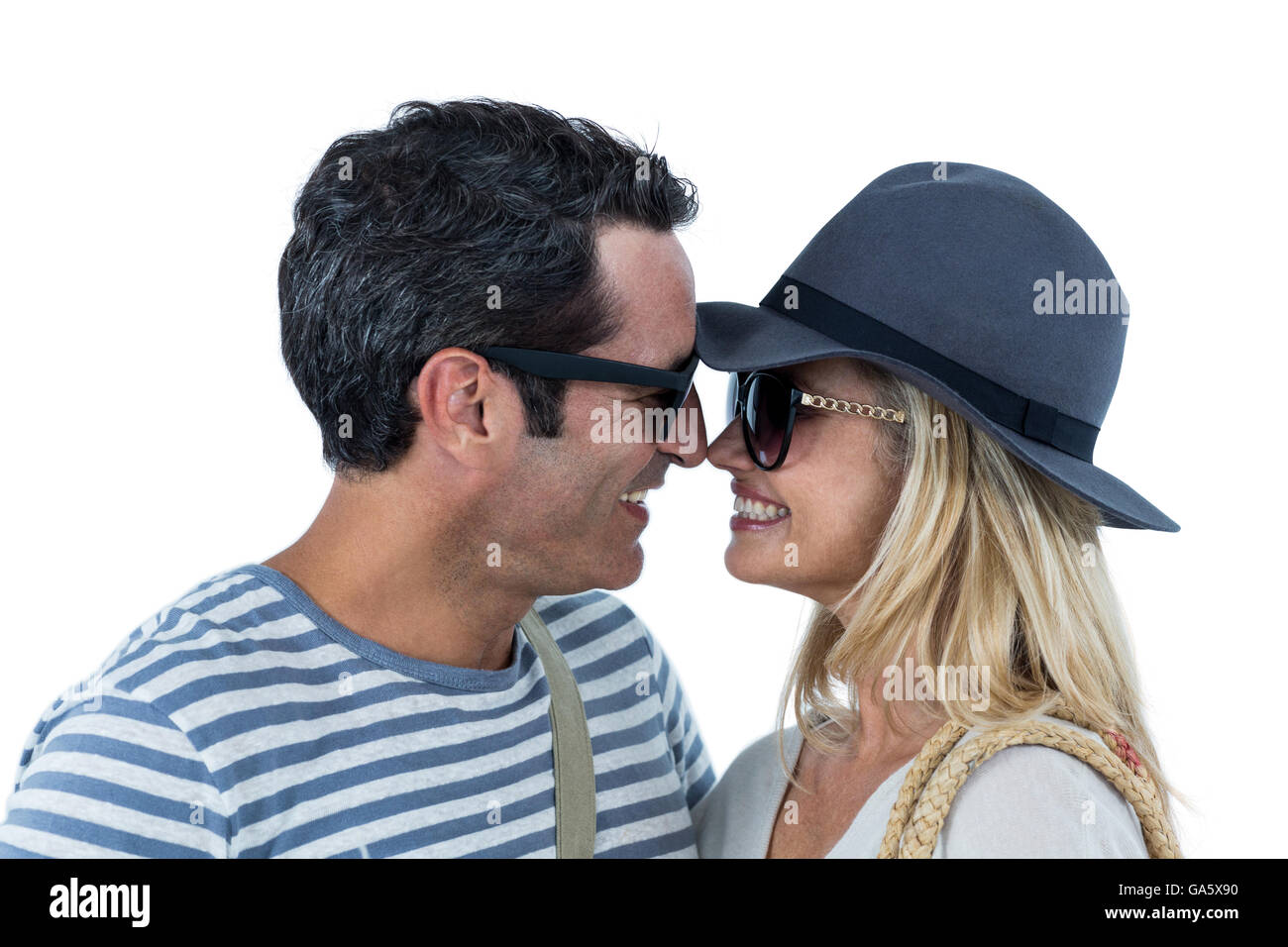 Close-up of cheerful couple Stock Photo