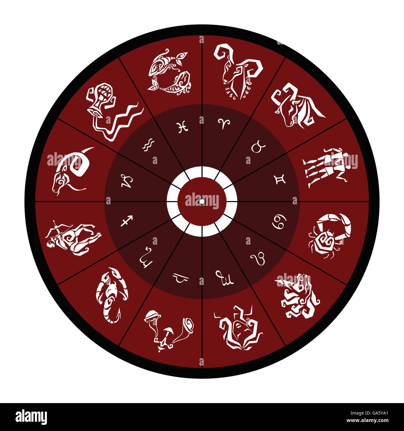 Zodiac constellations wheel hi-res stock photography and images - Alamy