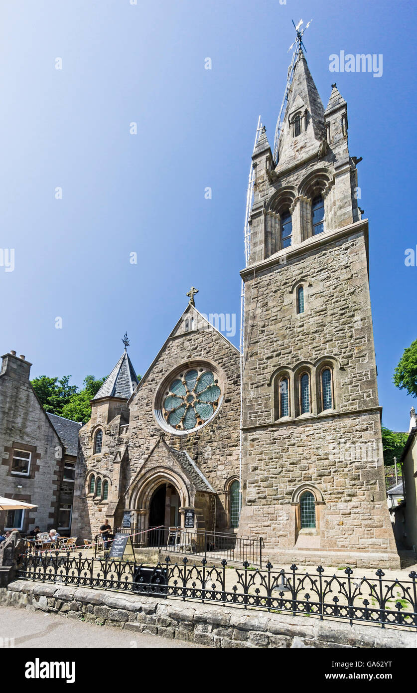 The Gallery Shop and Cafe in the Tobermory Evangelical Church Main Street  Tobermory Isle of Mull Scotland Stock Photo