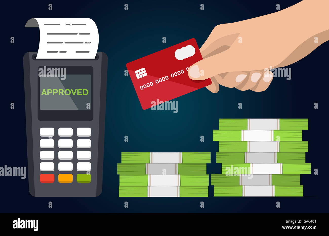 Flat credit card payment hi-res stock photography and images - Alamy