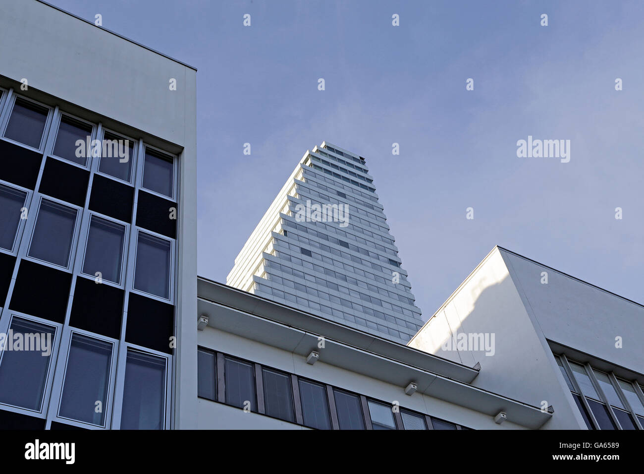 Hoffmann-La Roche / Roche Tower 1 - tallest Building in Switzerland 2016 Stock Photo