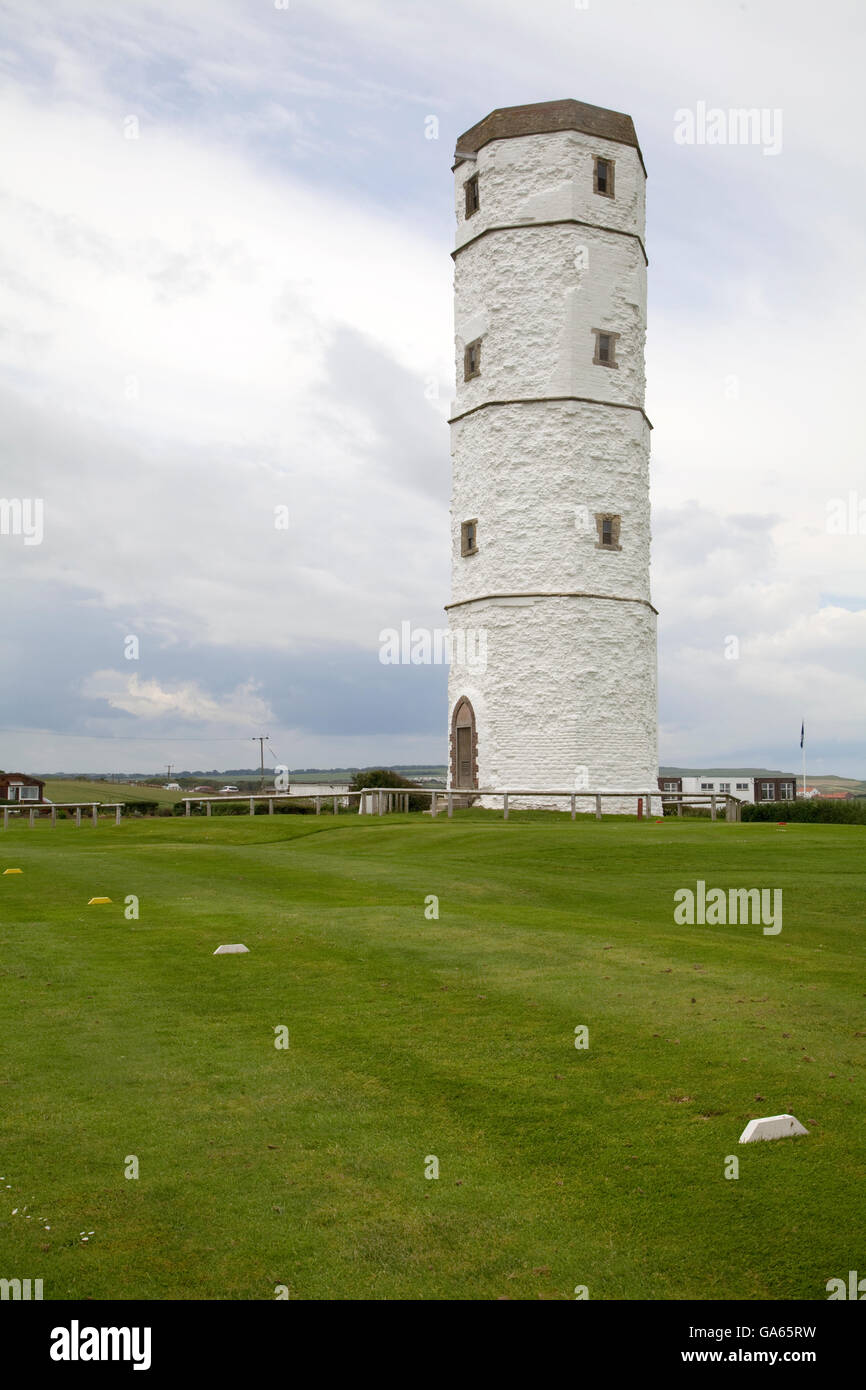 The Chalk Tower at Flamborough Head in Yorkshire, England. Stock Photo