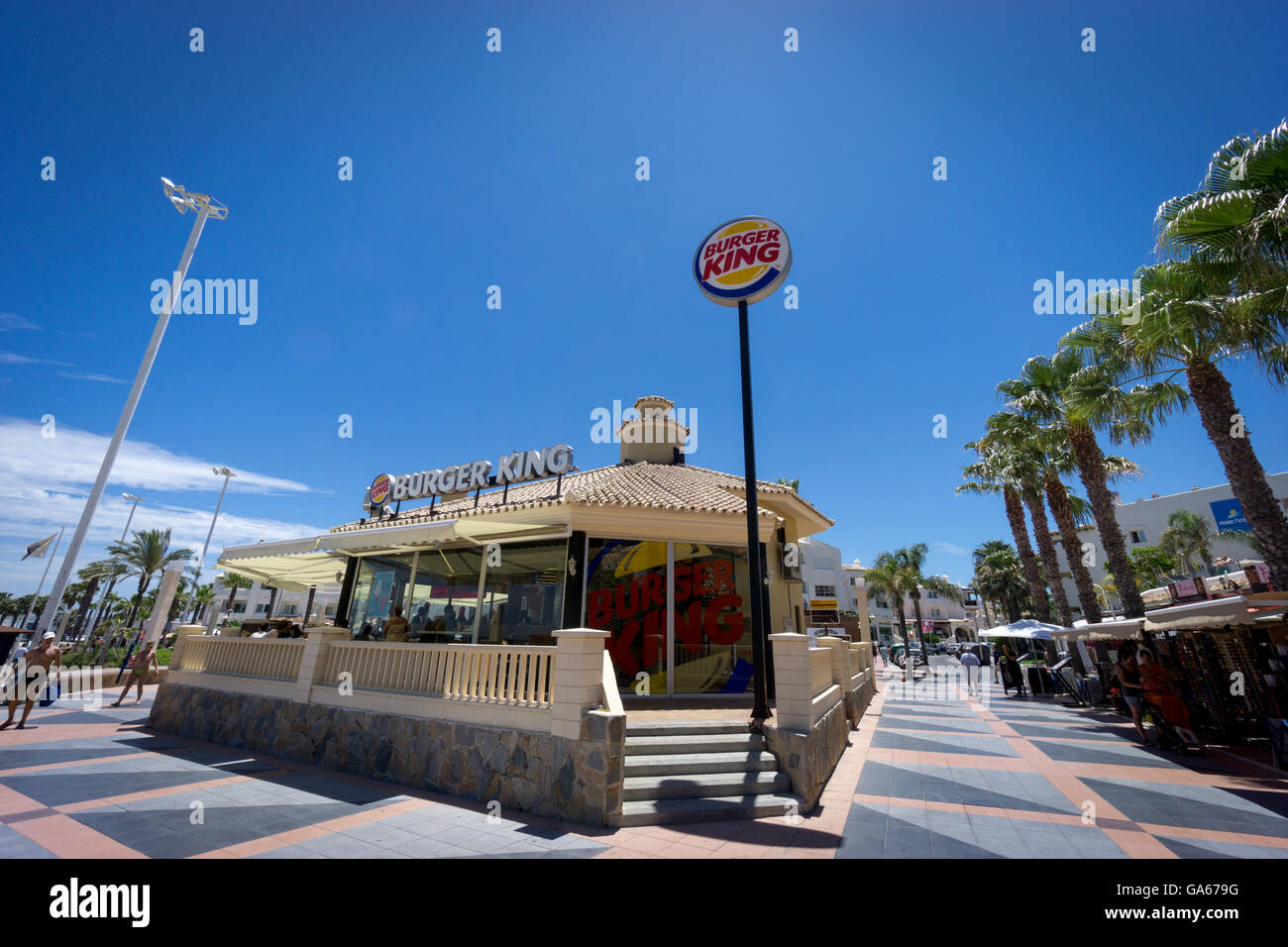Burger King fast food outlet in Benalmadena, Andalusia, Spain Stock Photo