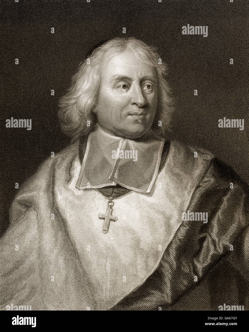 Jacques-Bénigne Bossuet, 1627-1704, a French bishop and theologian Stock Photo