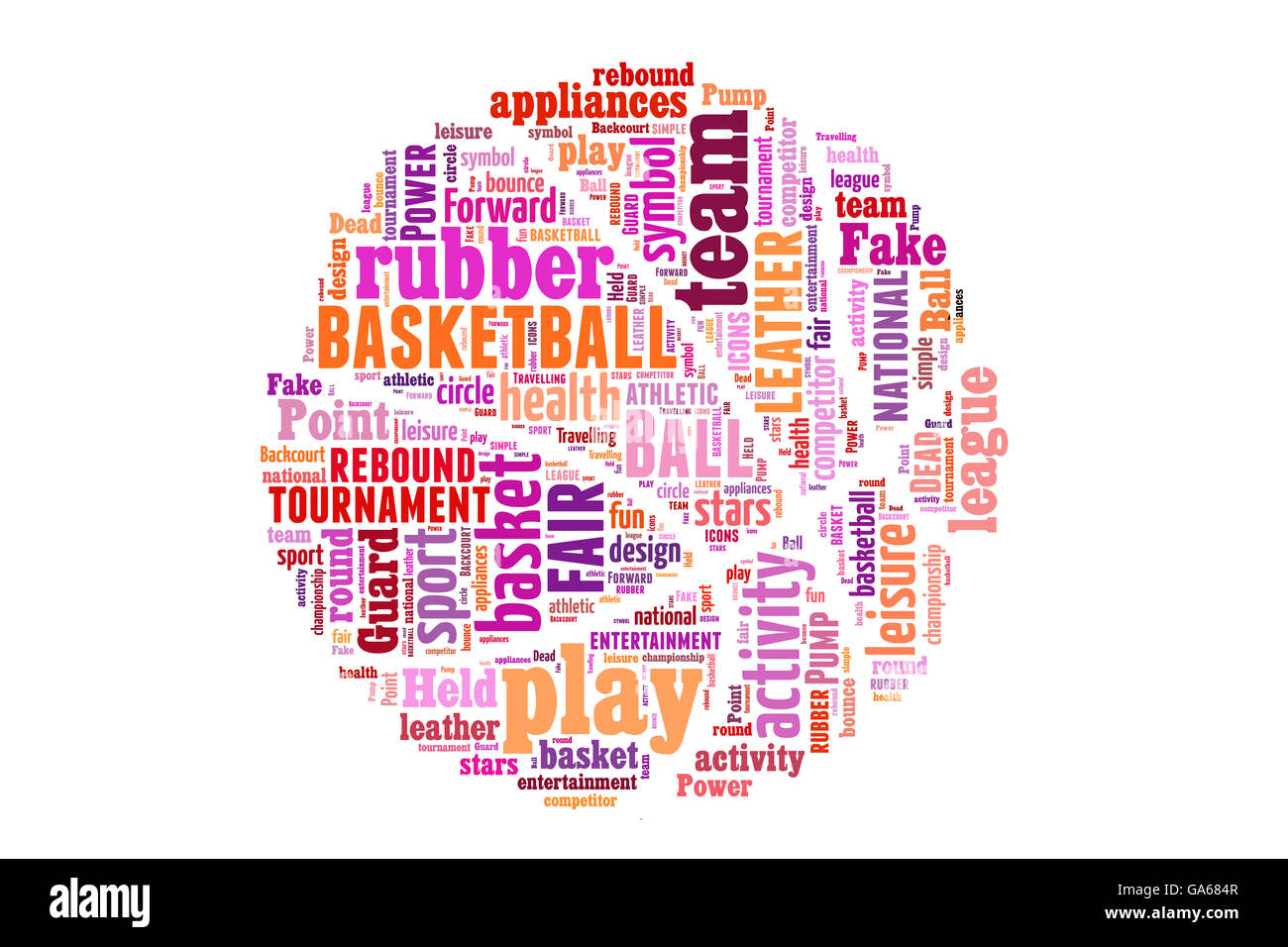 Basketball word cloud concept. illustration with text Stock Photo Alamy