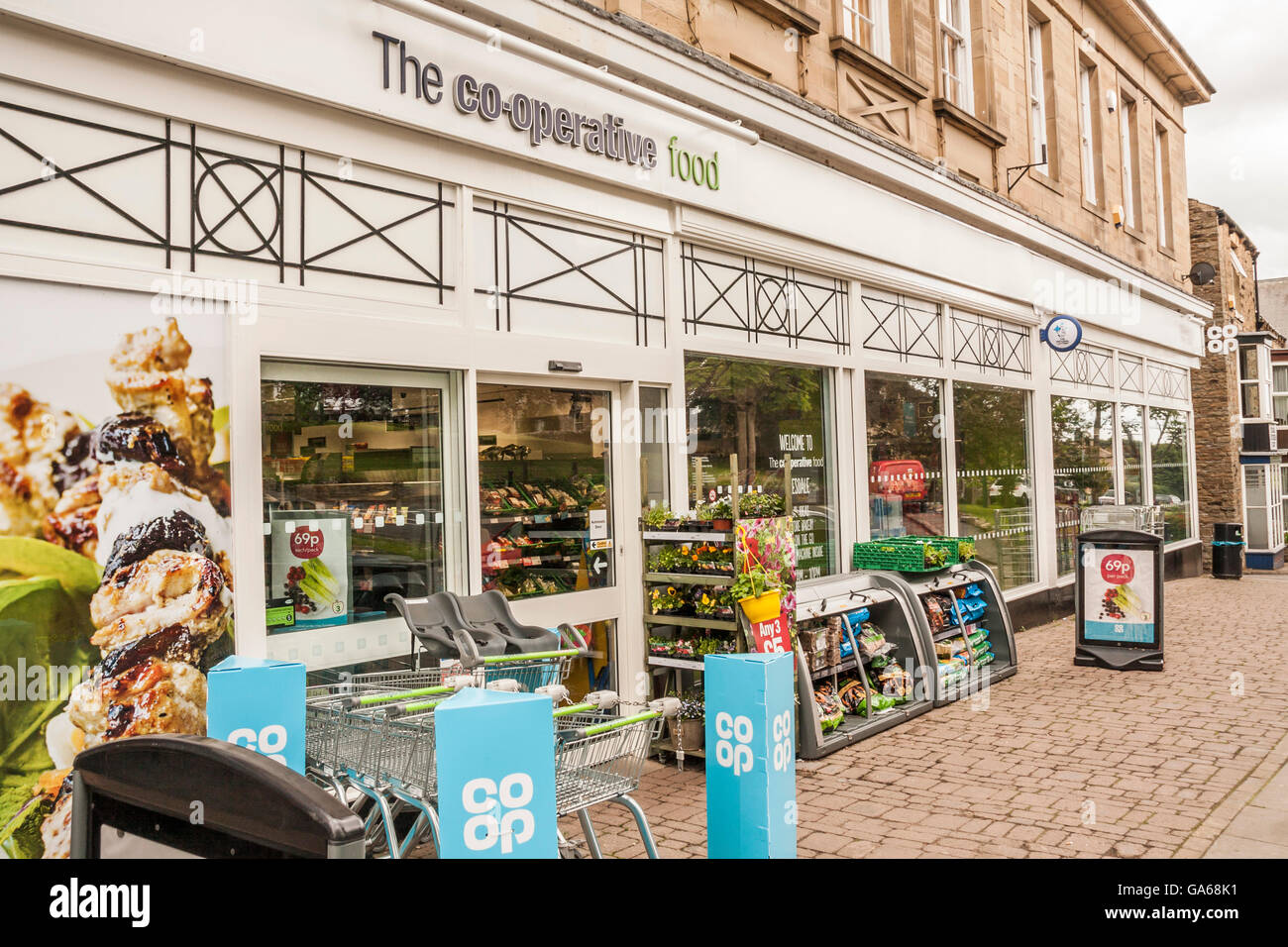 The Co-operative Food store in Chapel Row,Middleton in Teesdale,County Durham,England Stock Photo