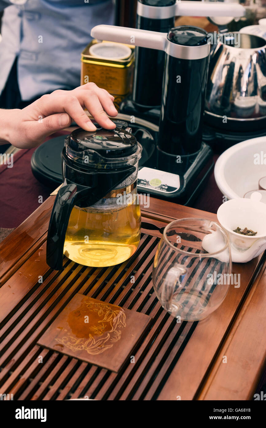 Chinese tea set Stock Photo Alamy