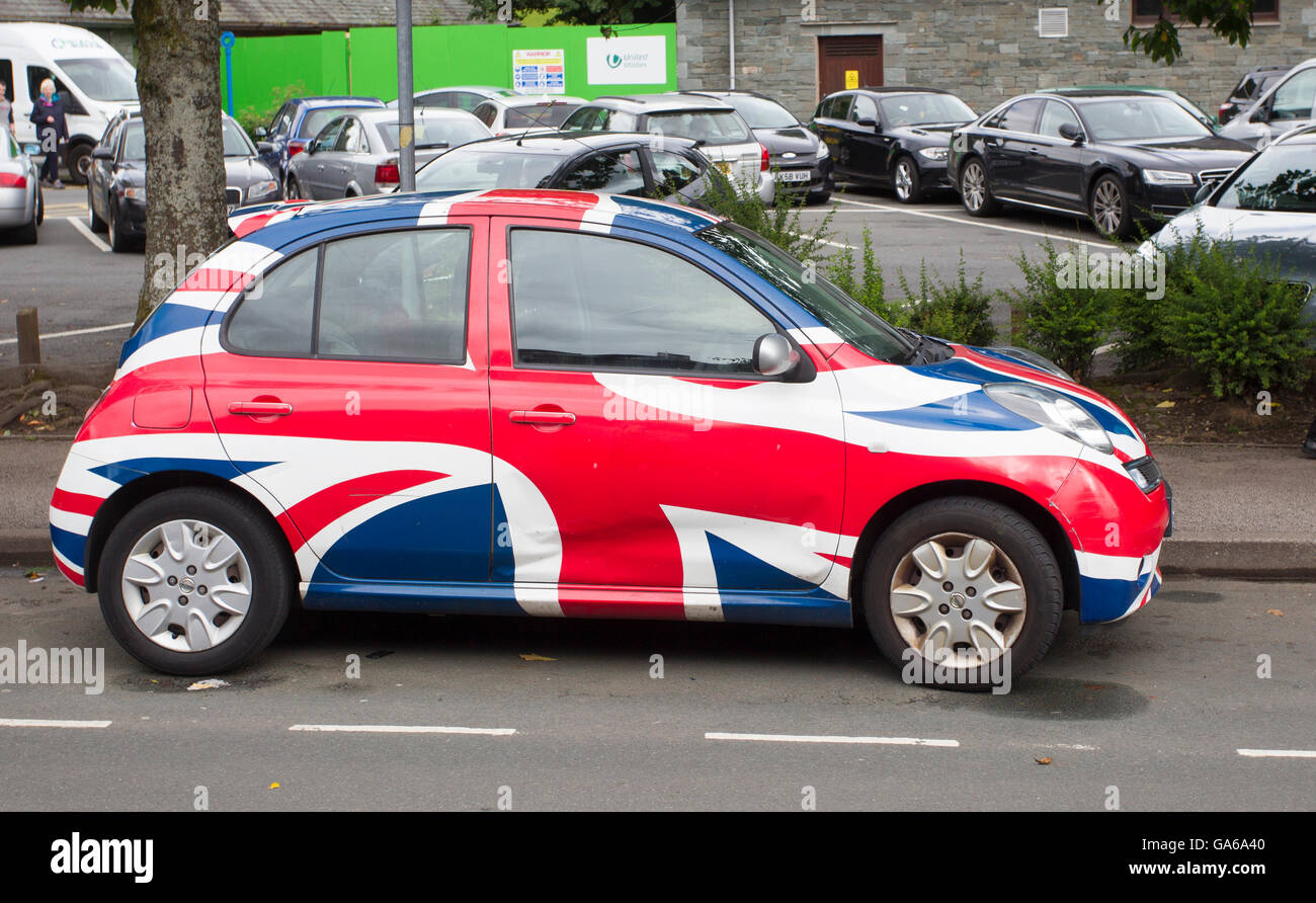 union jack car Stock Photo Alamy