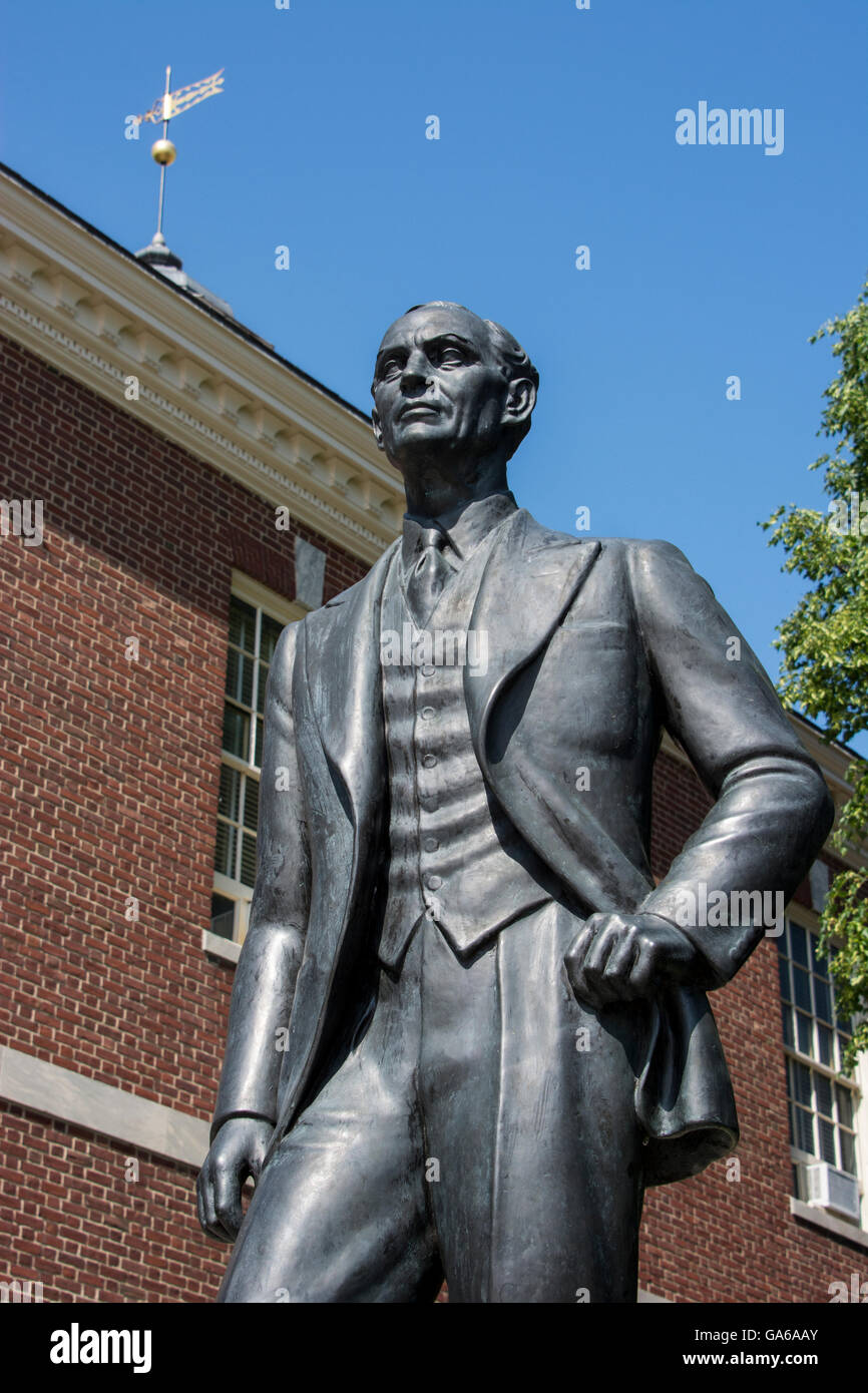 Michigan, Dearborn, Henry Ford Museum. Statue of Henry Ford. Stock Photo