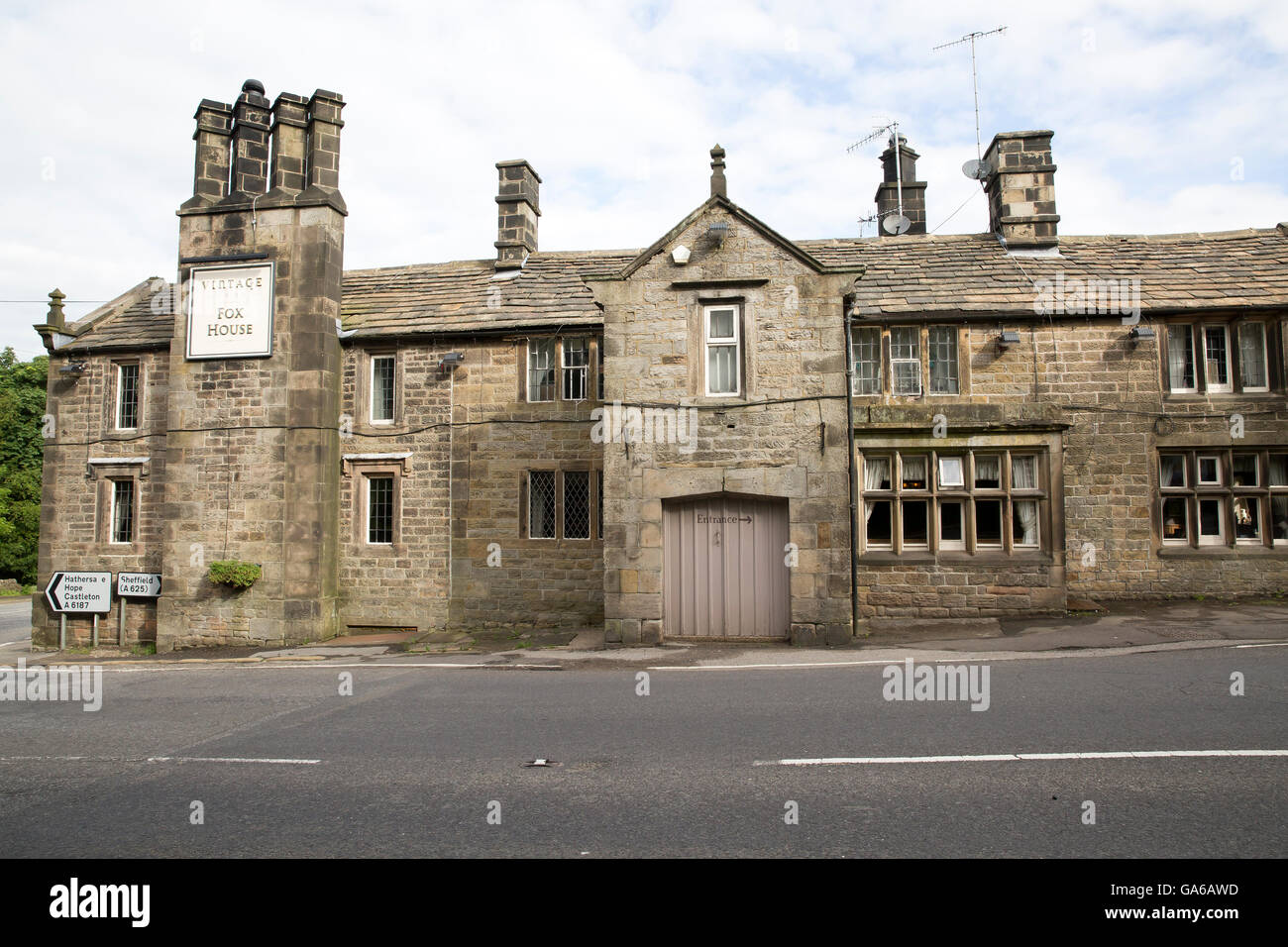 Fox Inn, vintage inns pub in Hathersage is a lovely stone building with