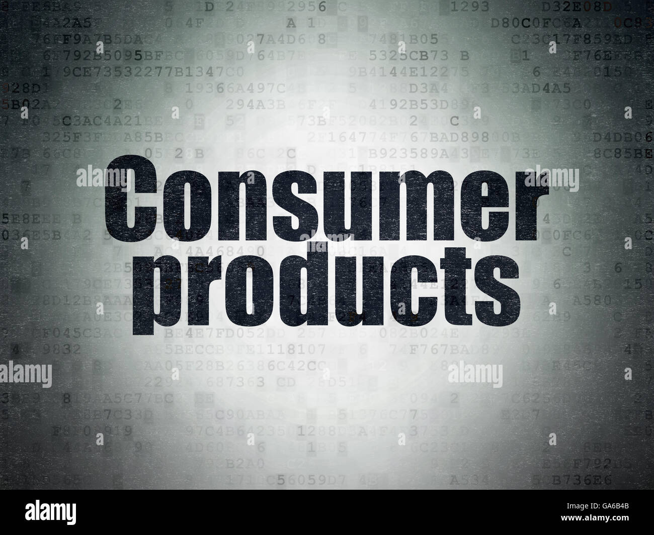 Business concept: Consumer Products on Digital Data Paper background ...