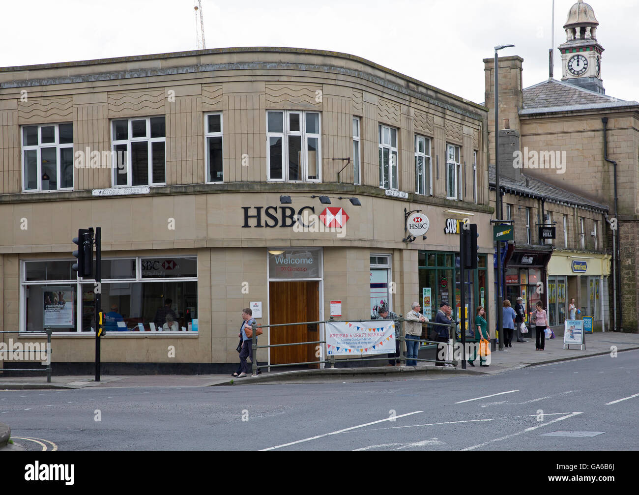 HSBC bank in Glossop Stock Photo