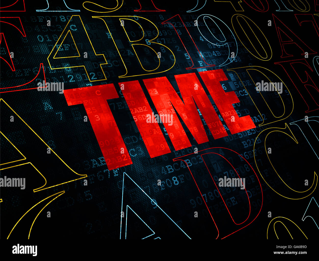 Timeline concept: Time on Digital background Stock Photo - Alamy