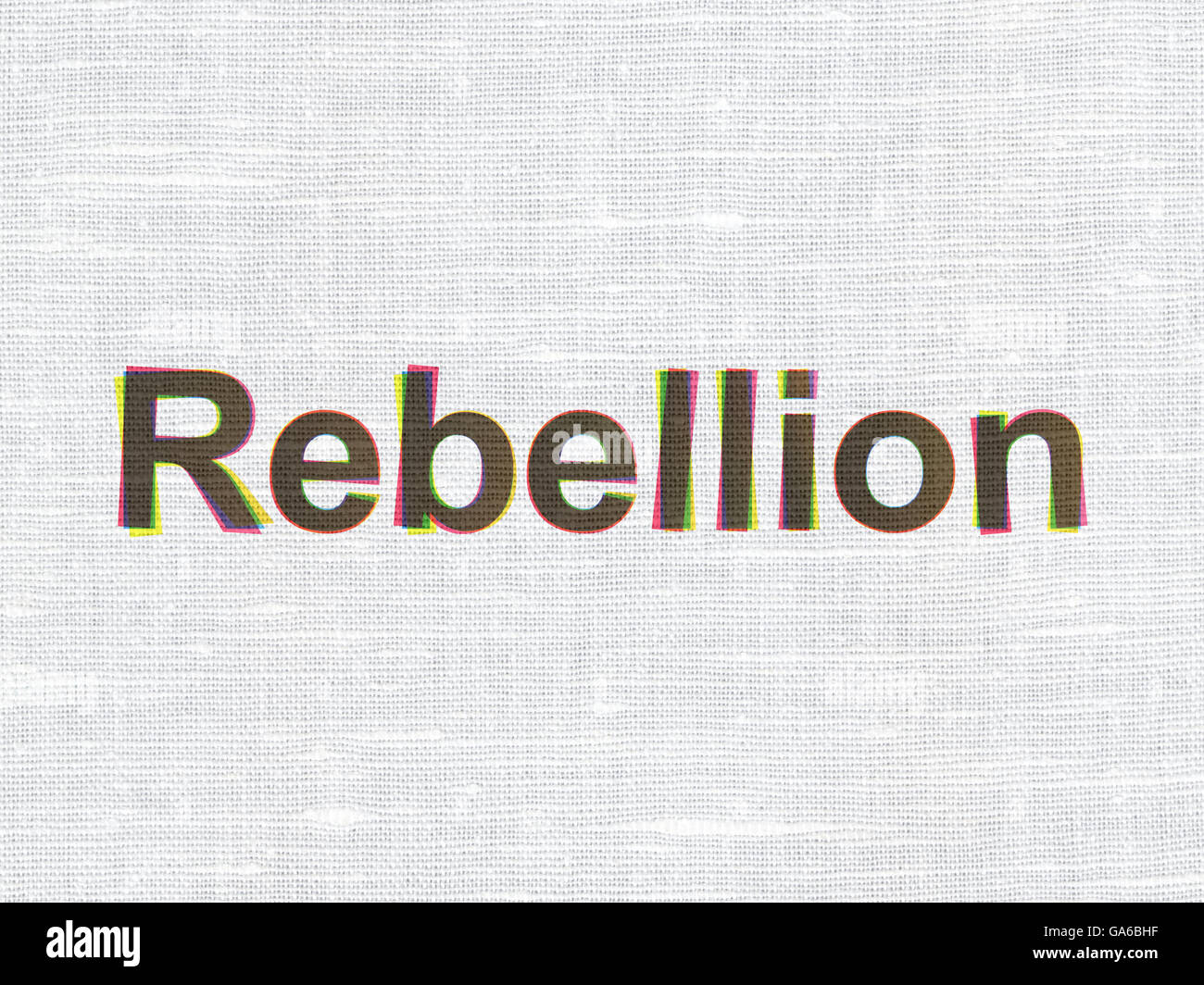 Political concept: Rebellion on fabric texture background Stock Photo ...