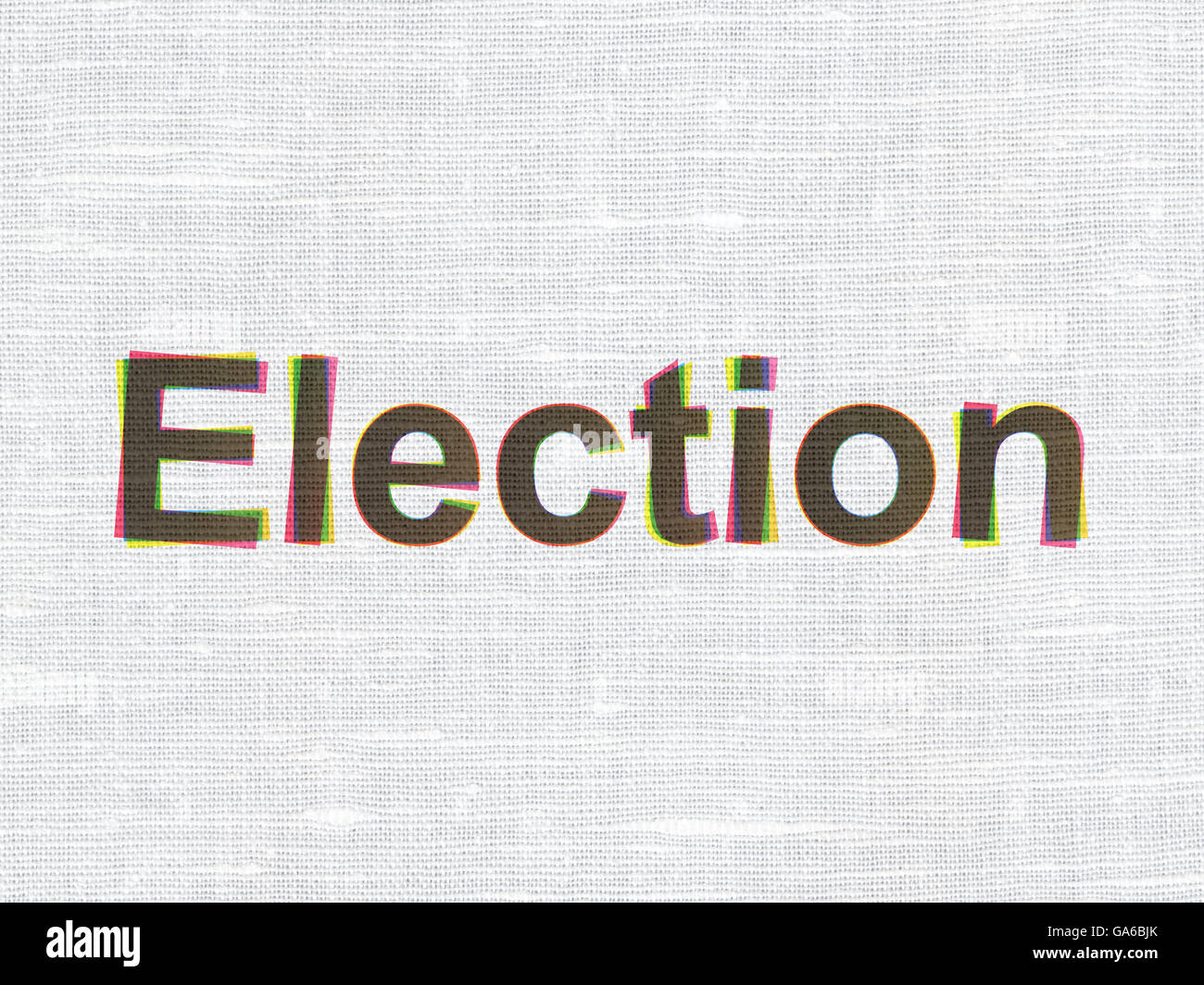 Politics concept: Election on fabric texture background Stock Photo