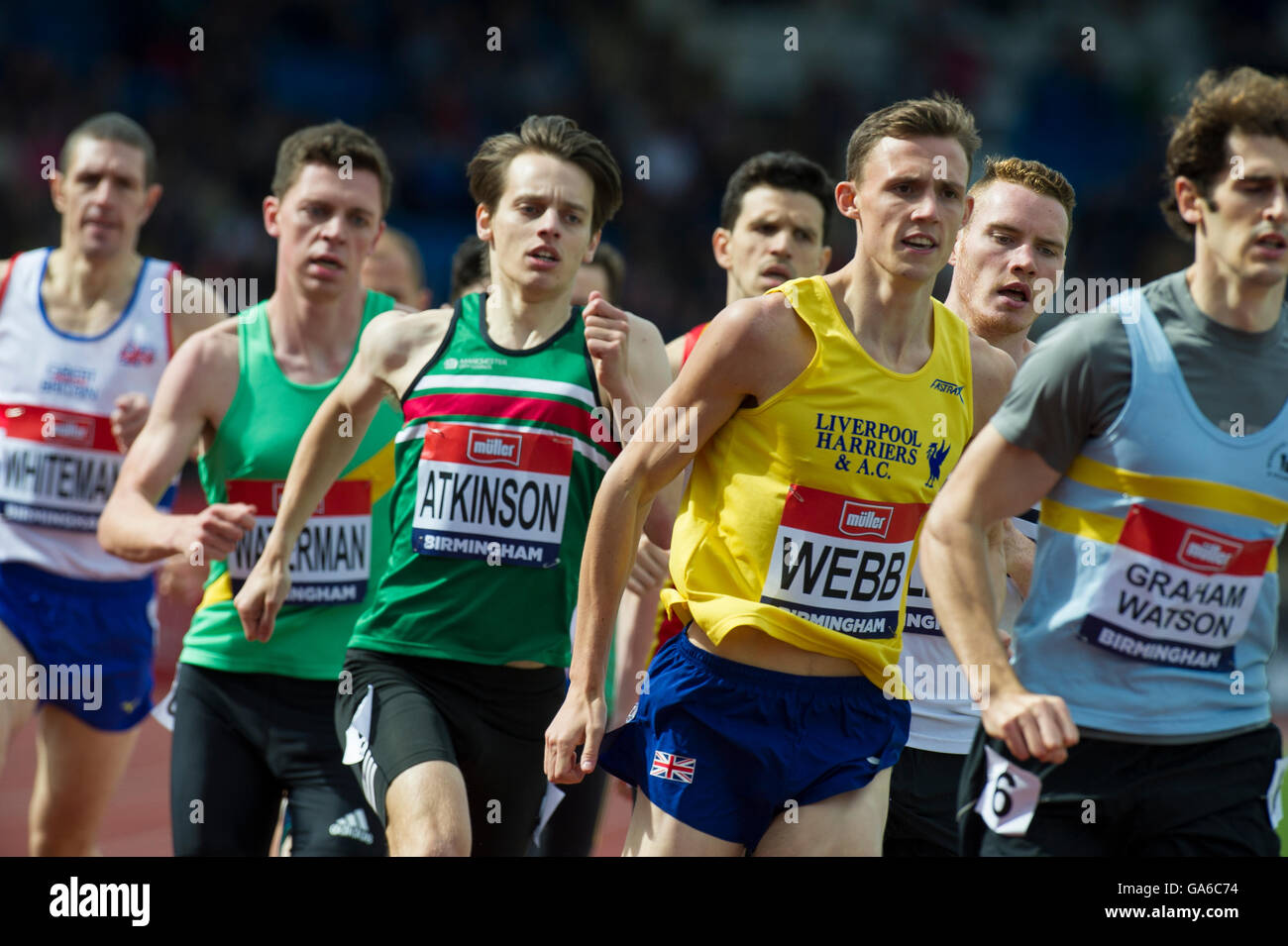 Birmingham 25th June 2016, Jamie Webb competing in the Men's 800m  during day two of the British Championships Birmingham at Ale Stock Photo