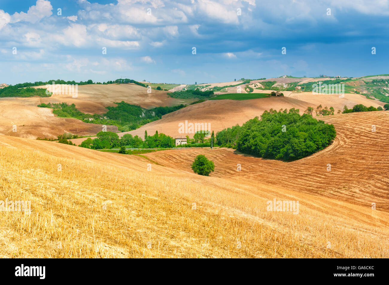 Countryside landscape in Tuscany, Italy. Stock Photo