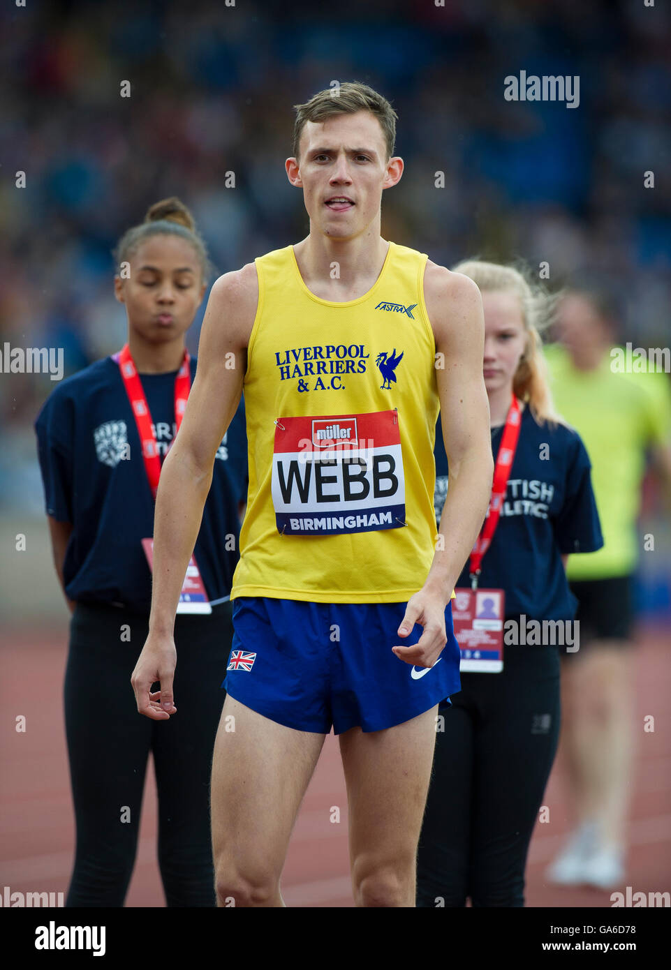 Birmingham 25th June 2016, Jamie Webb competing in the Men's 800m  during day two of the British Championships Birmingham at Ale Stock Photo