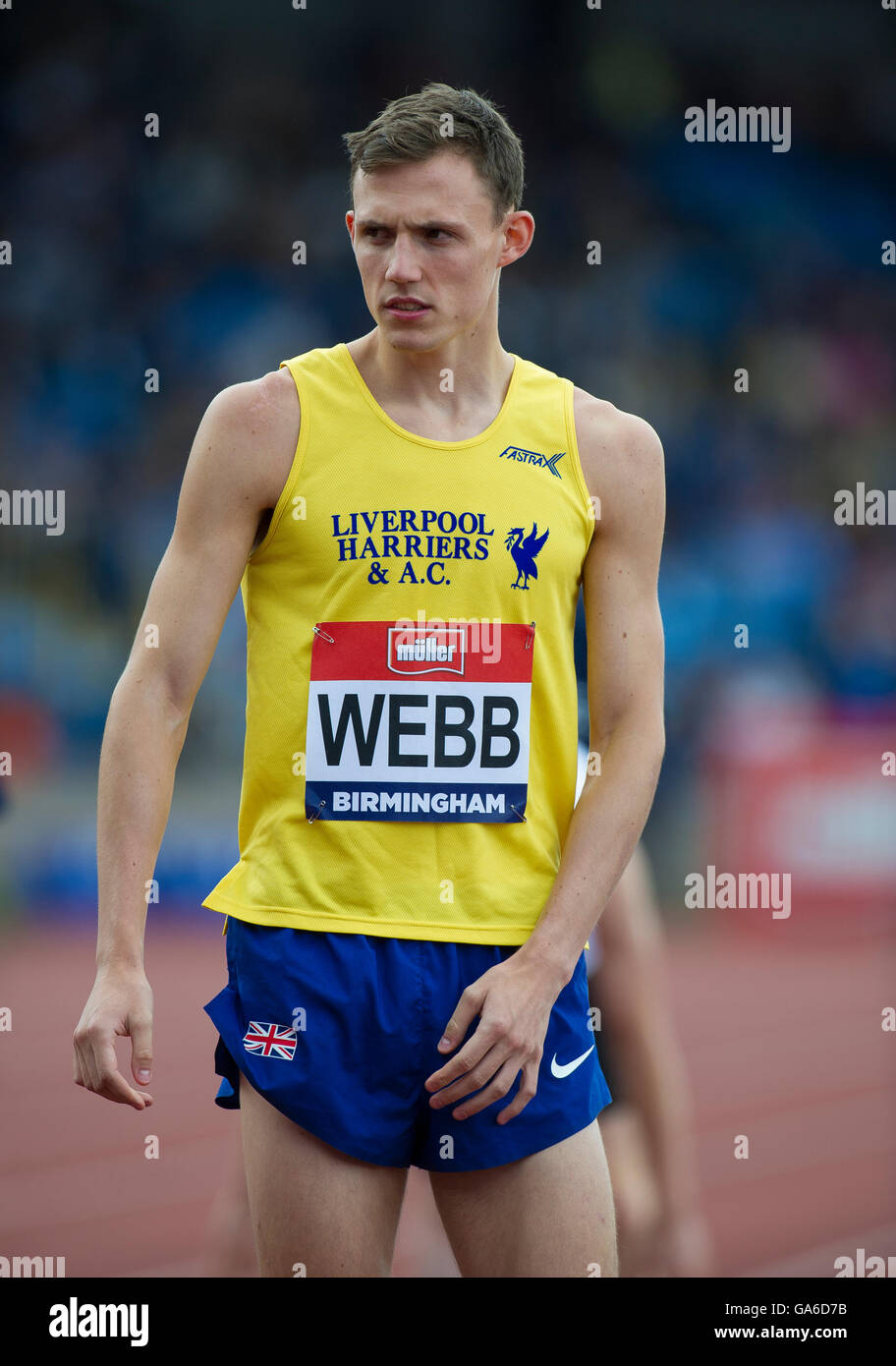 Birmingham 25th June 2016, Jamie Webb competing in the Men's 800m  during day two of the British Championships Birmingham at Ale Stock Photo