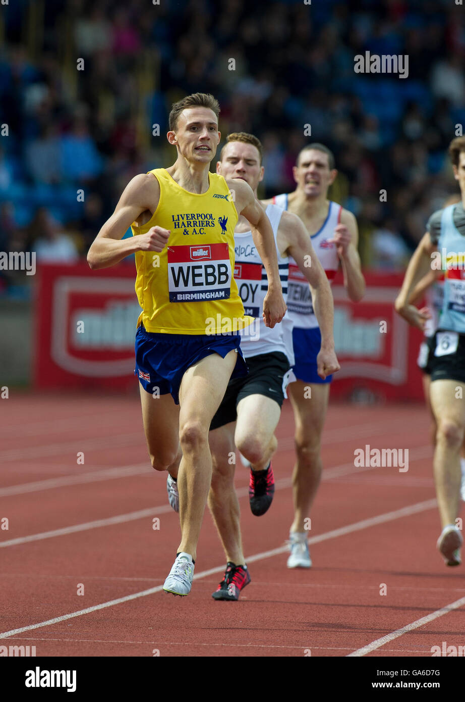 Birmingham 25th June 2016, Jamie Webb competing in the Men's 800m  during day two of the British Championships Birmingham at Ale Stock Photo