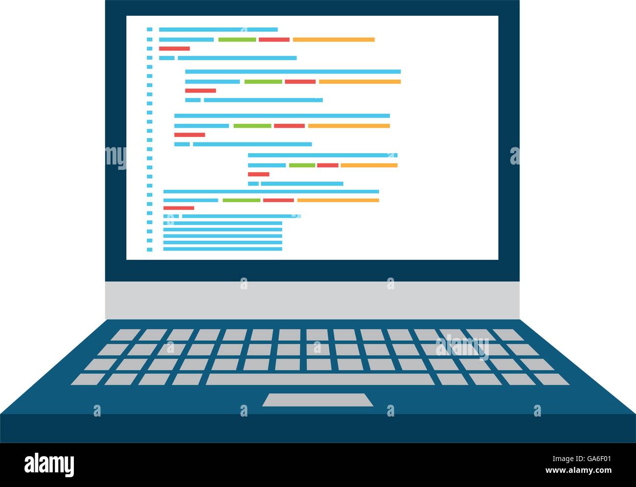 blue laptop screen, vector graphic Stock Vector Image & Art - Alamy