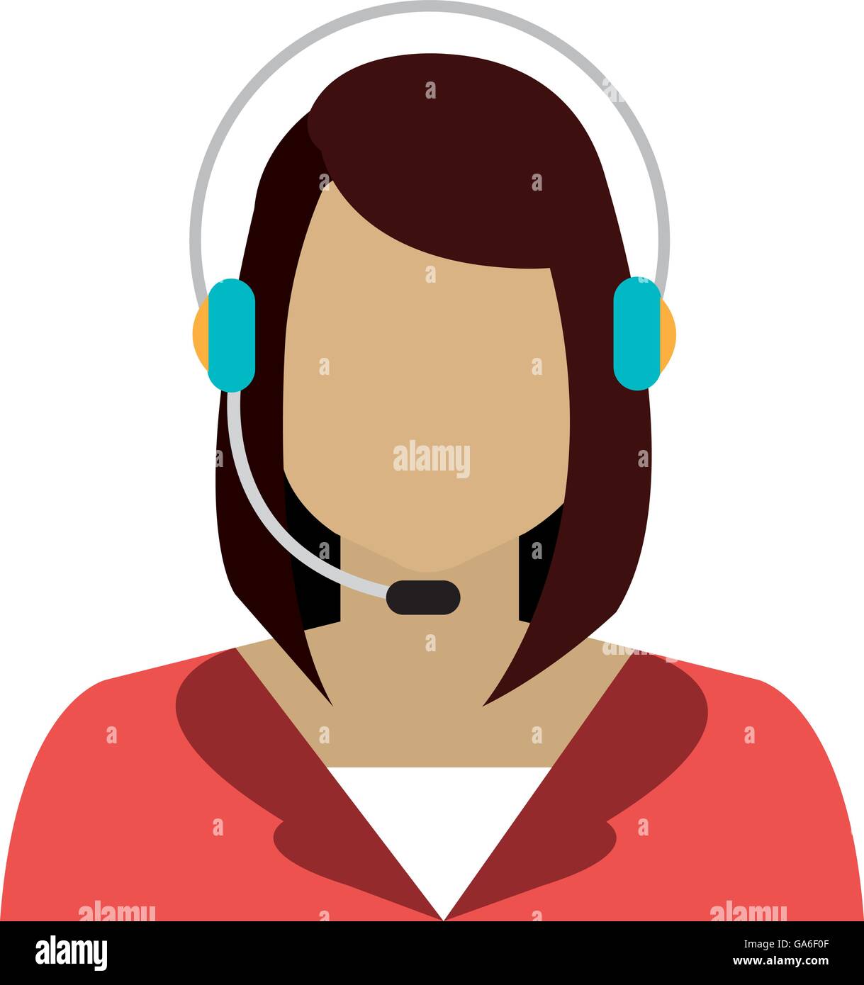 woman avatar and headphones, vector graphic Stock Vector Image & Art ...