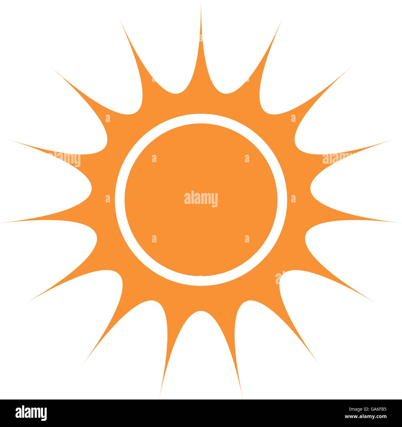 yellow abstract sun, vector graphic Stock Vector Image & Art - Alamy