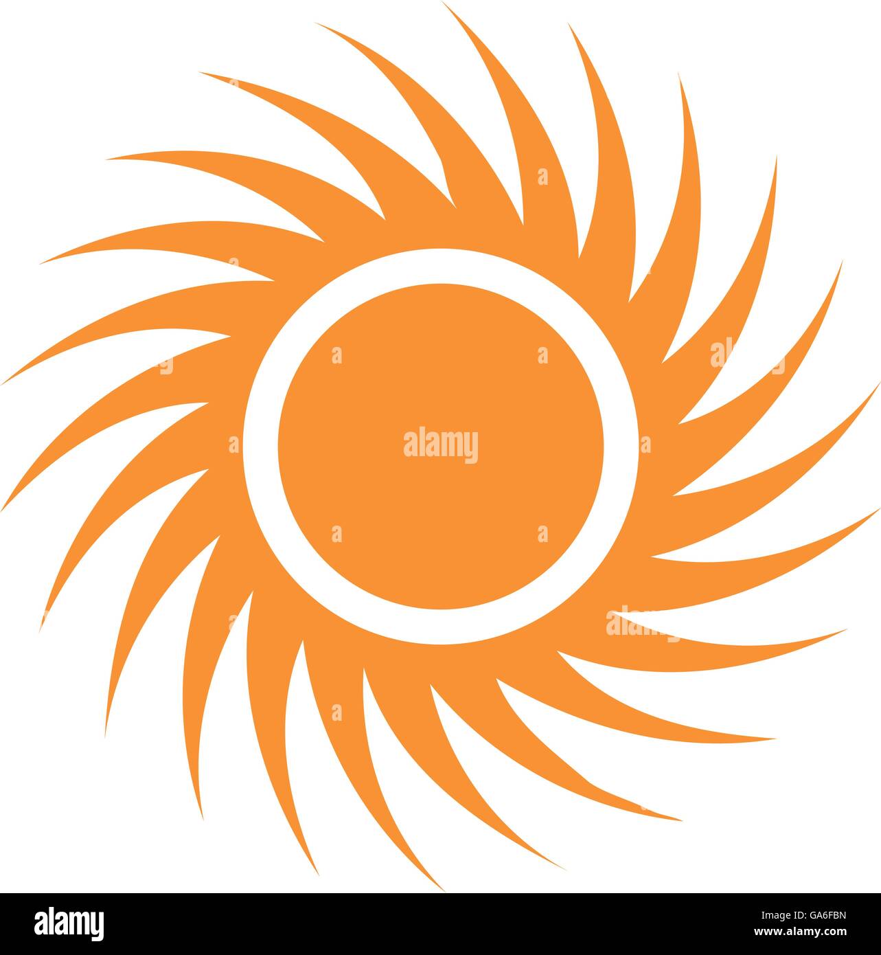 yellow abstract sun, vector graphic Stock Vector Image & Art - Alamy