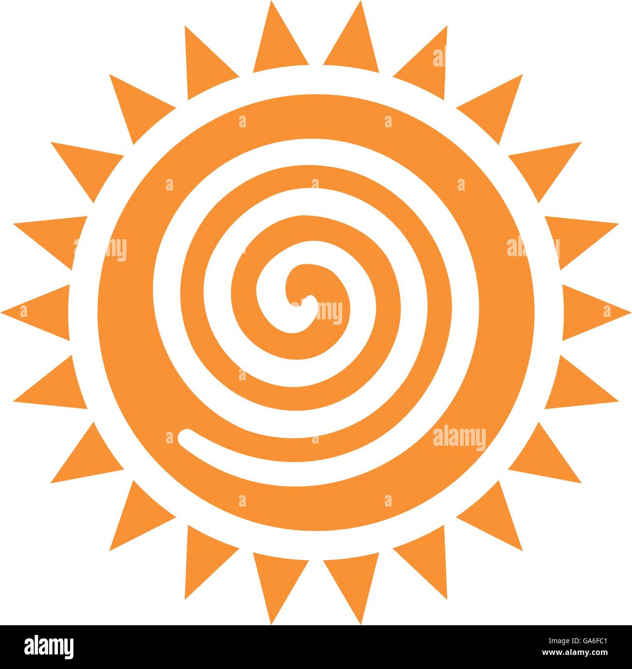 yellow abstract sun, vector graphic Stock Vector Image & Art - Alamy