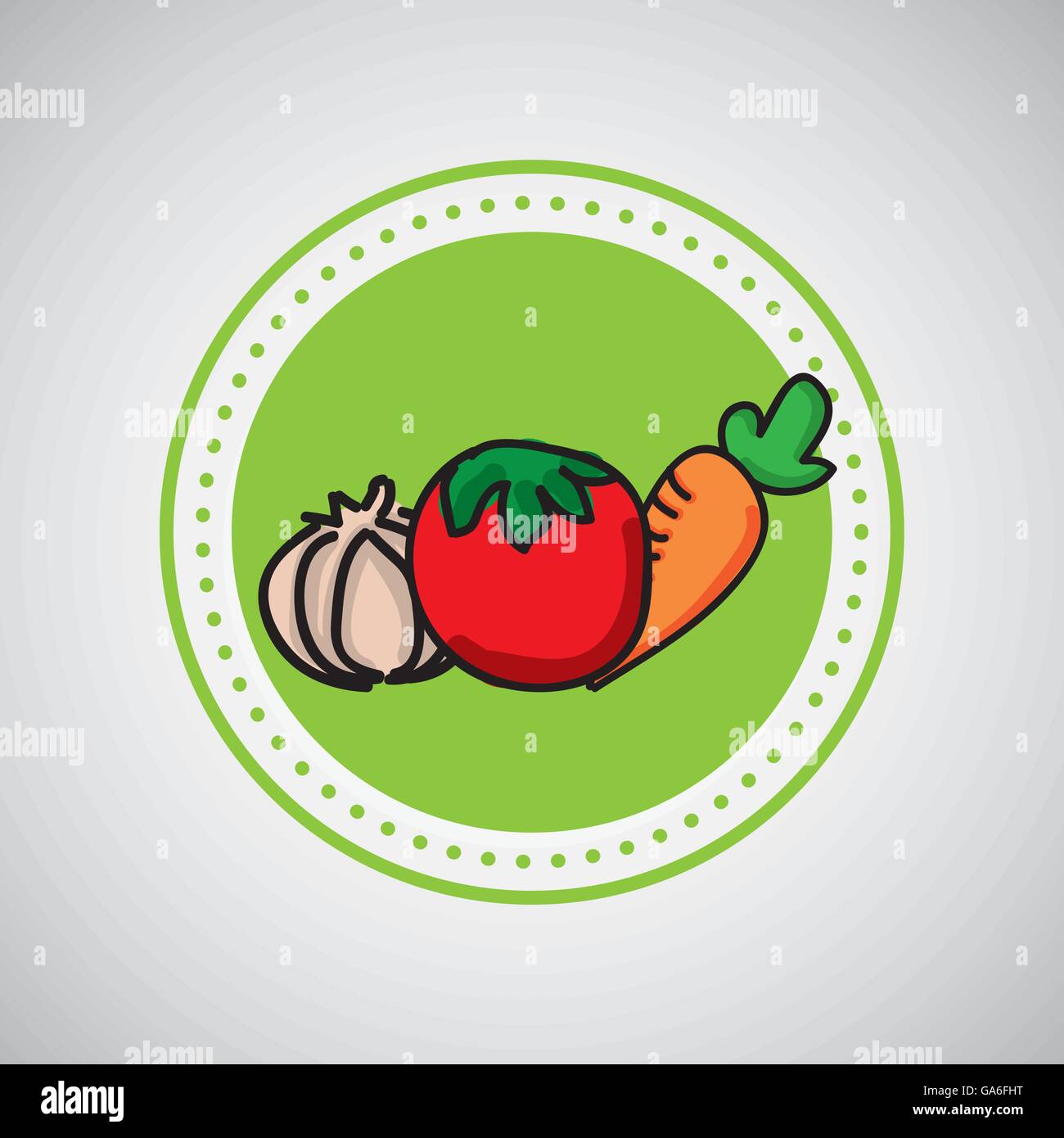 healthy food organic product isolated icon design Stock Vector Image ...