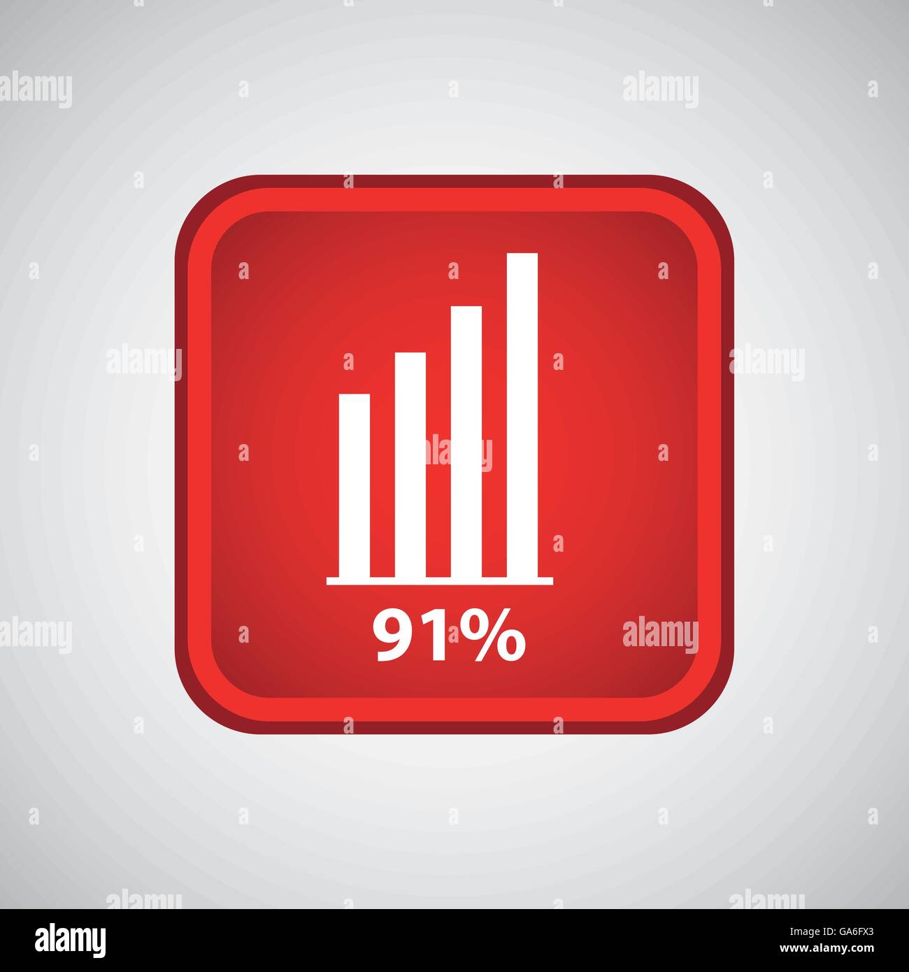 statistics in square button isolated icon design Stock Vector Image ...