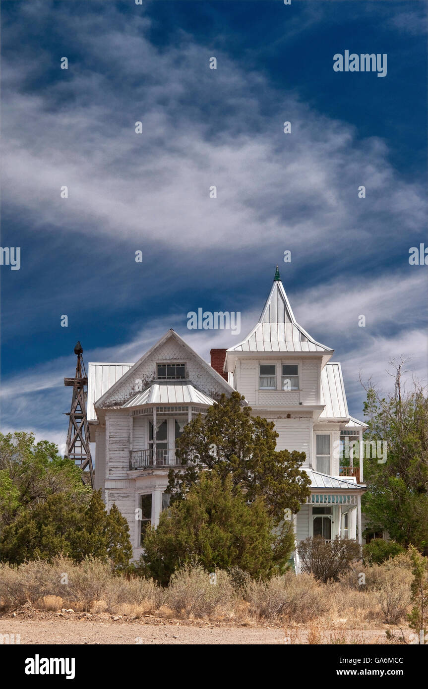 Historic Gumm House at semighost town of White Oaks in Jicarilla