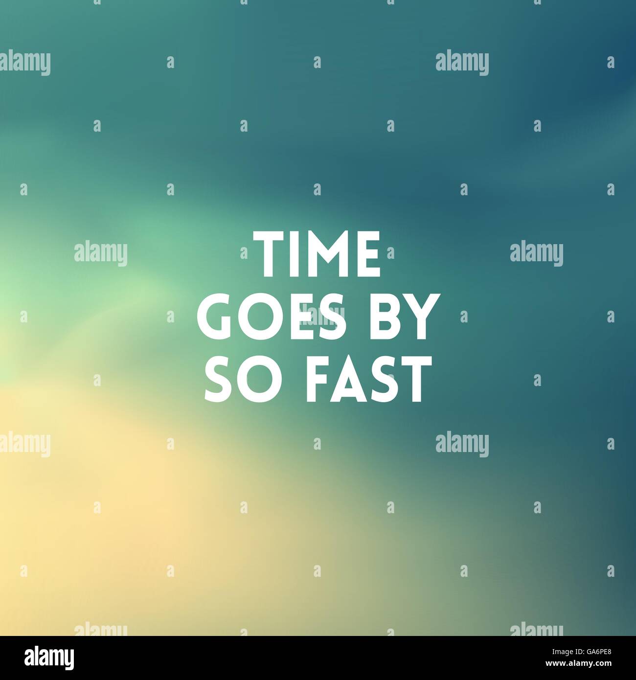Square Blurred Background Sunset Colors With Love Quote Stock