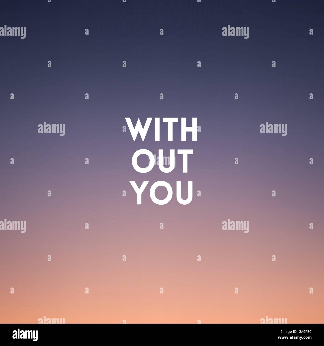 square blurred background - sunset colors With love quote Stock Vector ...