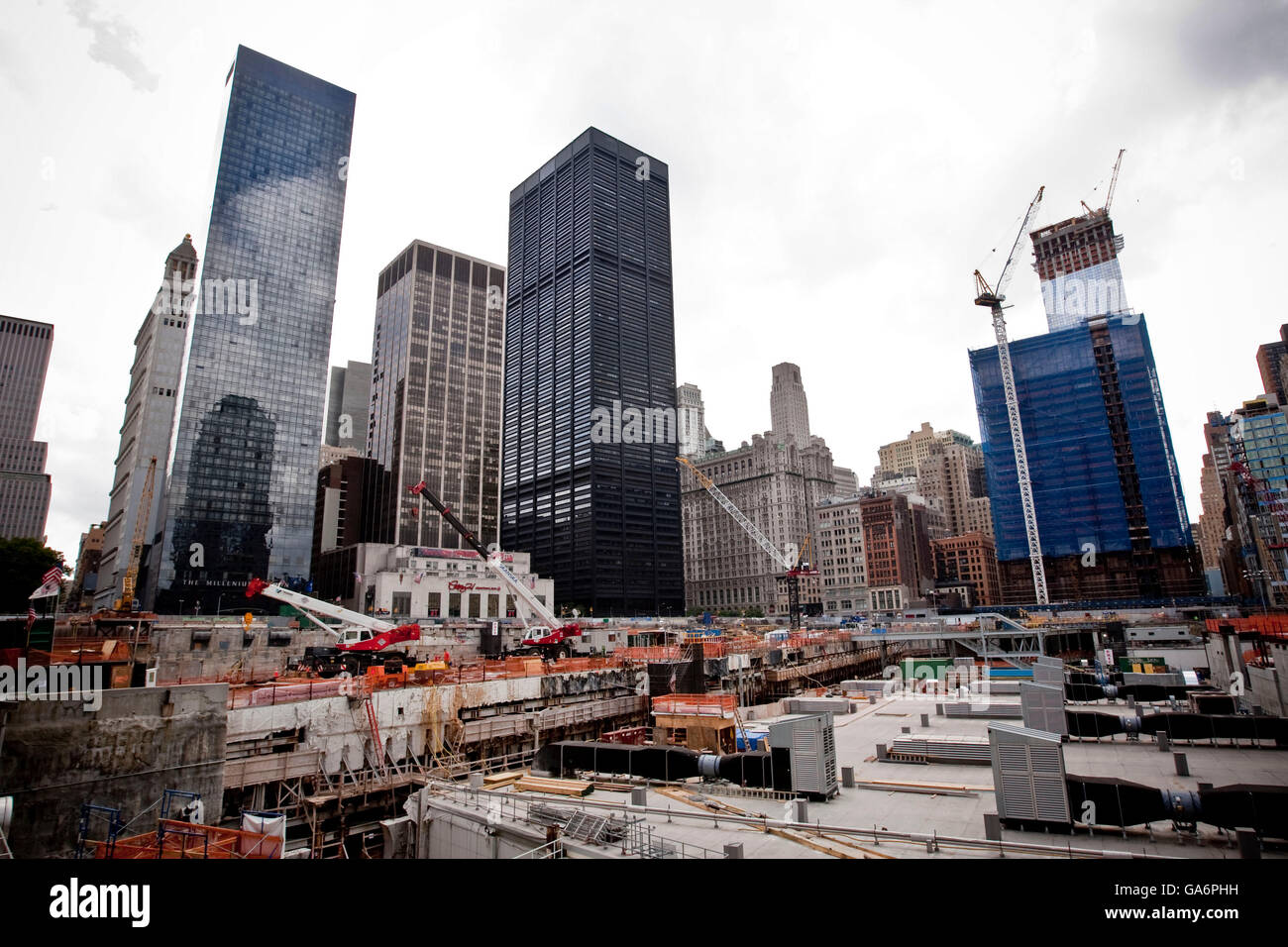 Ground Zero Construction Site In New York City Ny Usa Stock Photo Alamy