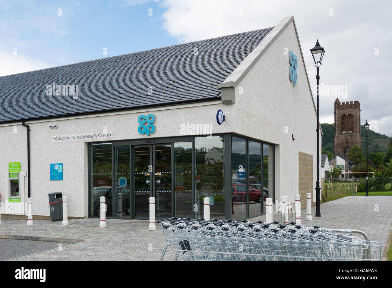 Coop store with new retro branding Inveraray, Scotland Stock Photo