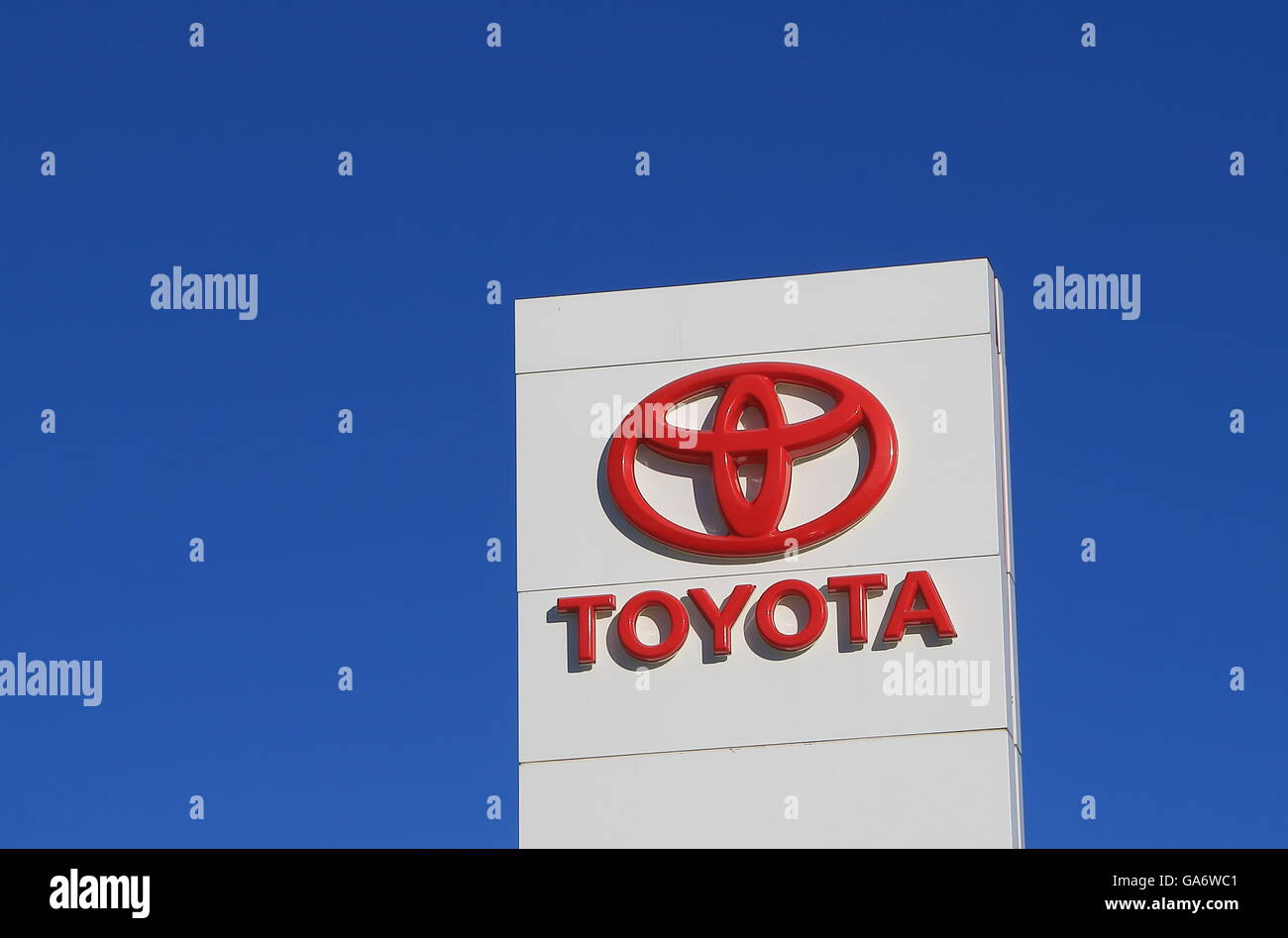 Toyota car manufacturer logo Stock Photo