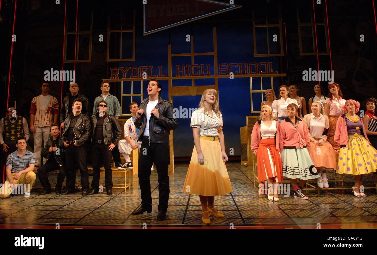 Danny Zuko and Sandy perform a scene played respectively by Danny